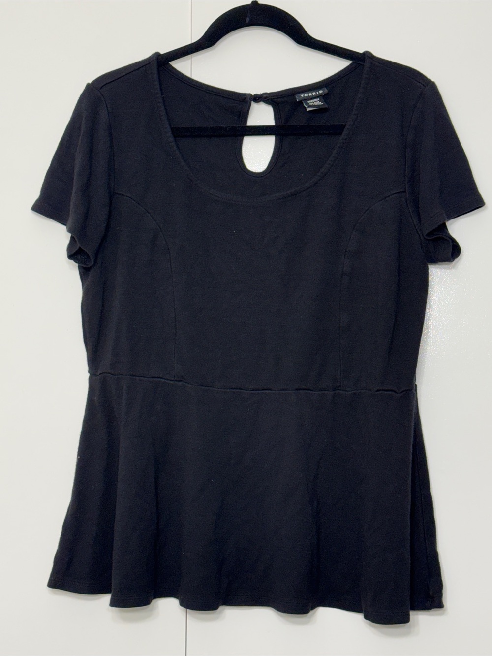 torrid Black Peplum Tee
